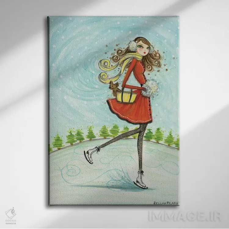 تابلو اسکیت سواری دور اثر بلا پیلار - نمای روبهرو روی دیوار