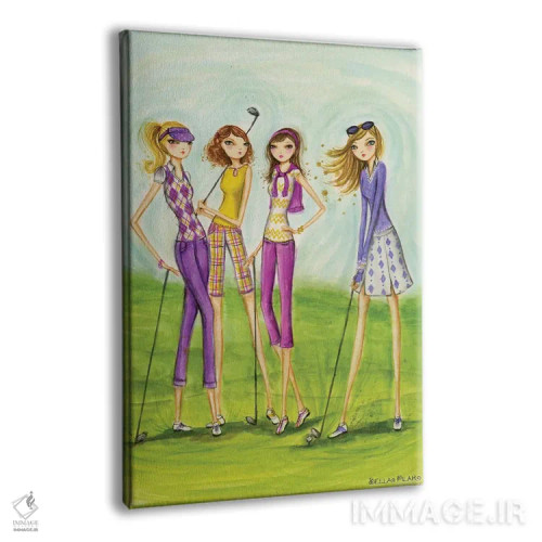 تابلو گلف بانوان با استایل خاص اثر بلا پیلار - نمای پرسپکتیو محصول