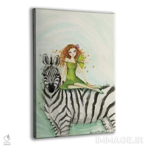 تابلو گورخر زیا اثر بلا پیلار - نمای پرسپکتیو محصول