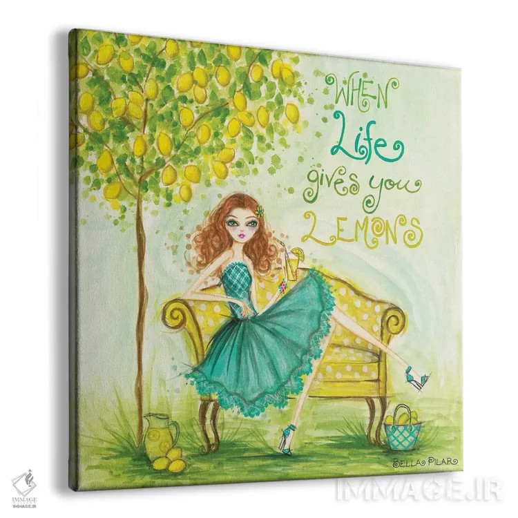 تابلو وقتی زندگی به تو لیمو میدهد اثر بلا پیلار - نمای پرسپکتیو محصول