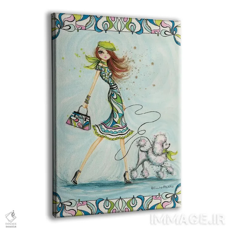 تابلو پوچی و پرنسس در پاریس اثر بلا پیلار - نمای پرسپکتیو محصول