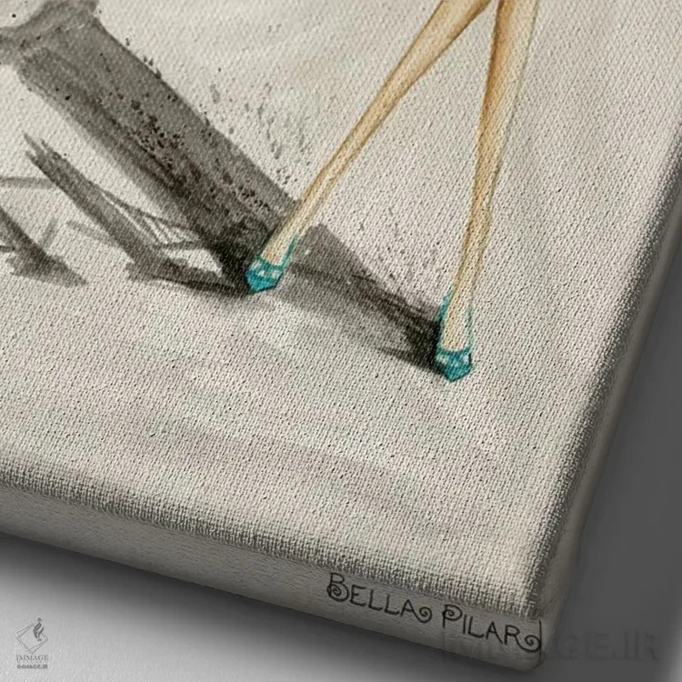 تابلو افق مدرن لندن اثر بلا پیلار - نمای نزدیک بافت بوم