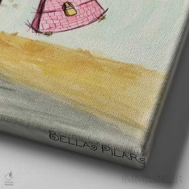 تابلو سفر جادهای مدگرایانه اثر بلا پیلار - نمای نزدیک بافت بوم