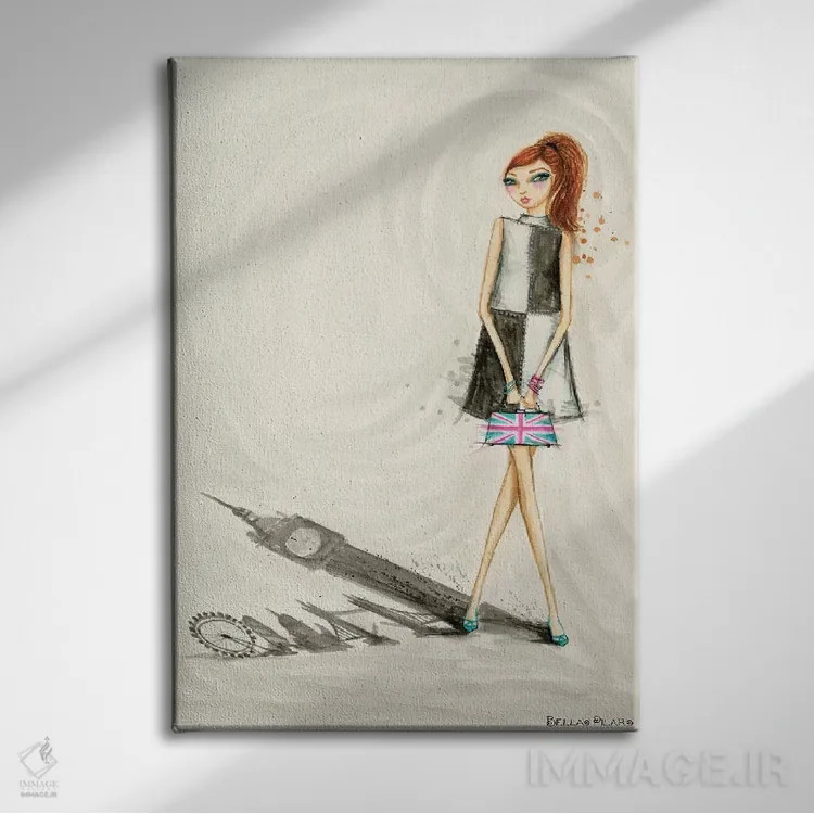 تابلو افق مدرن لندن اثر بلا پیلار - نمای روبهرو روی دیوار