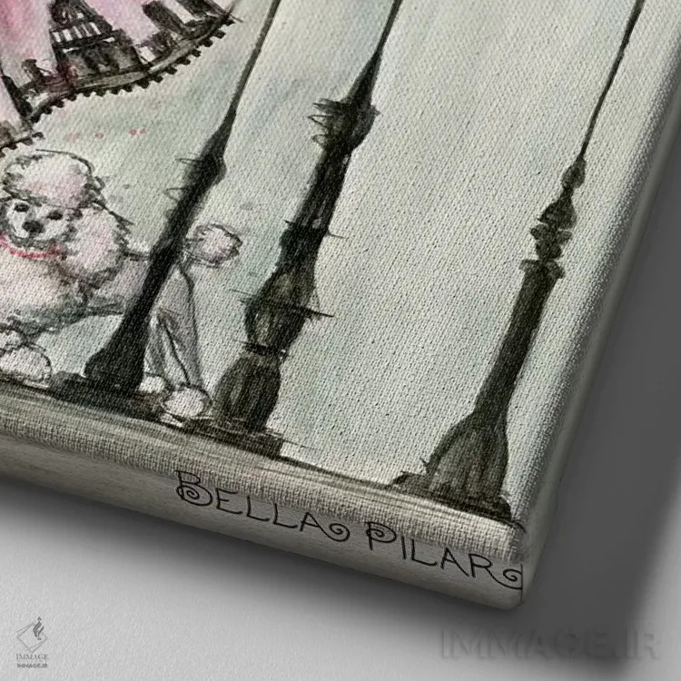 تابلو پاریس (فرانسه) اثر بلا پیلار - نمای نزدیک بافت بوم