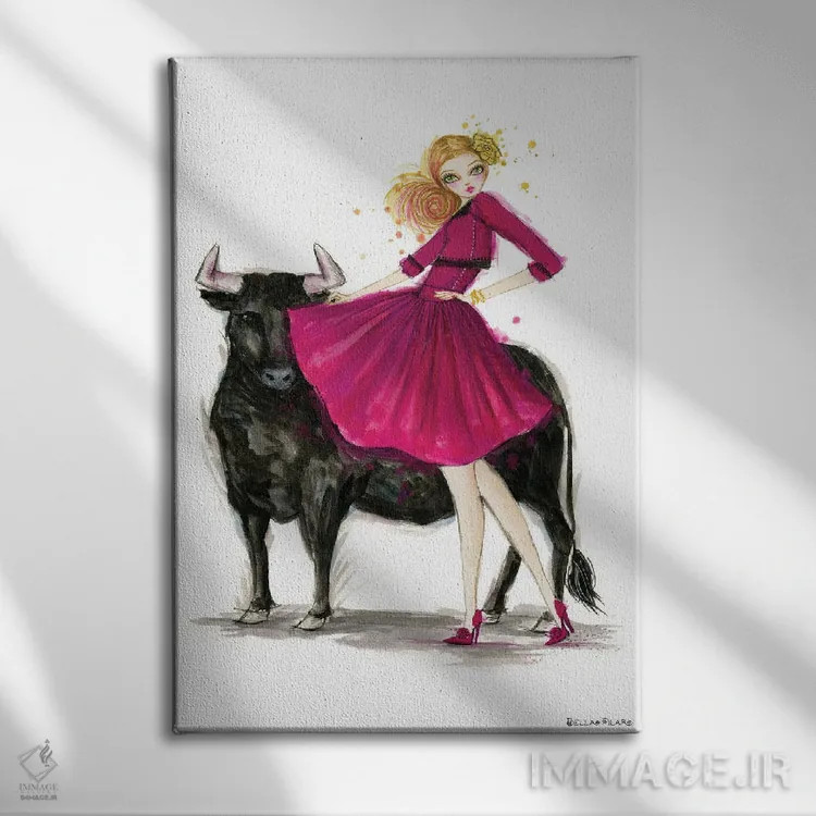 تابلو ثور (برج فلکی) اثر بلا پیلار - نمای روبهرو روی دیوار