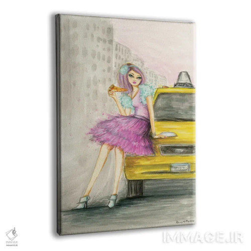 تابلو غذا خوردن و فرار کردن اثر بلا پیلار - نمای پرسپکتیو محصول