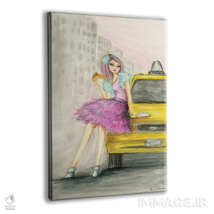 تابلو غذا خوردن و فرار کردن اثر بلا پیلار - نمای پرسپکتیو محصول