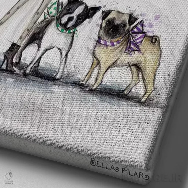 تابلو آرزوی عشق برای تو اثر بلا پیلار - نمای نزدیک بافت بوم