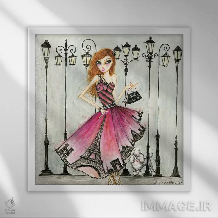 تابلو پاریس (فرانسه) اثر بلا پیلار - نمای قابدار سفید