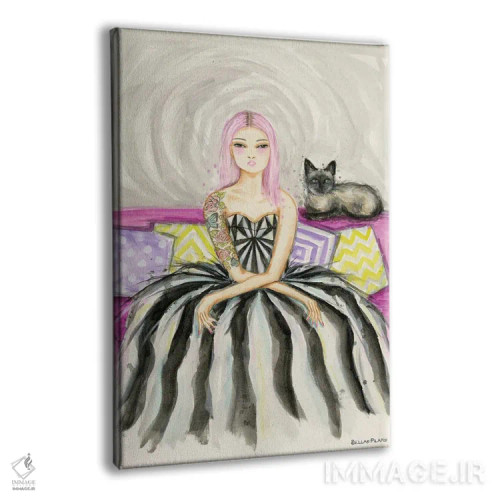 تابلو رنگبندی سیامی (آسیای جنوبشرقی) اثر بلا پیلار - نمای پرسپکتیو محصول