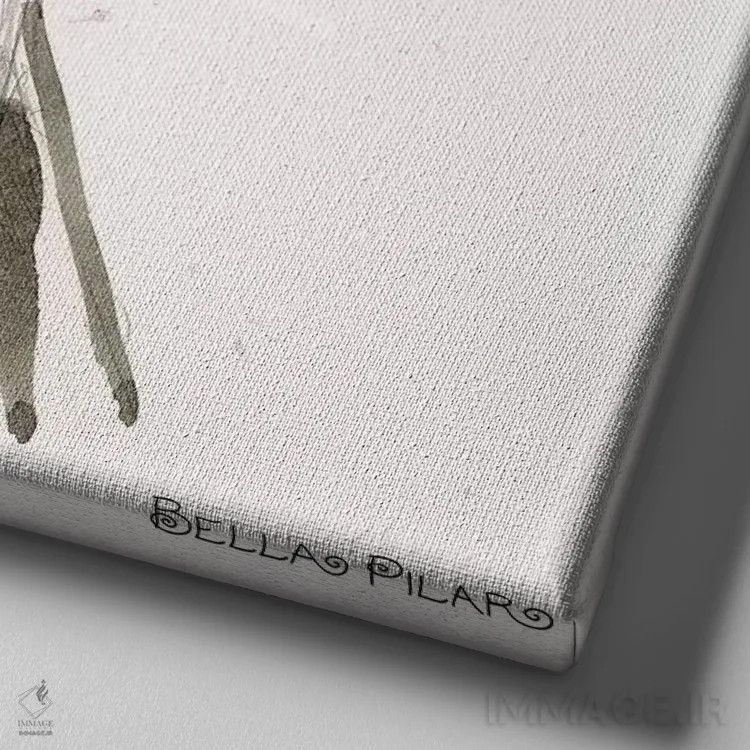 تابلو آلانا مدگرا اثر بلا پیلار - نمای نزدیک بافت بوم