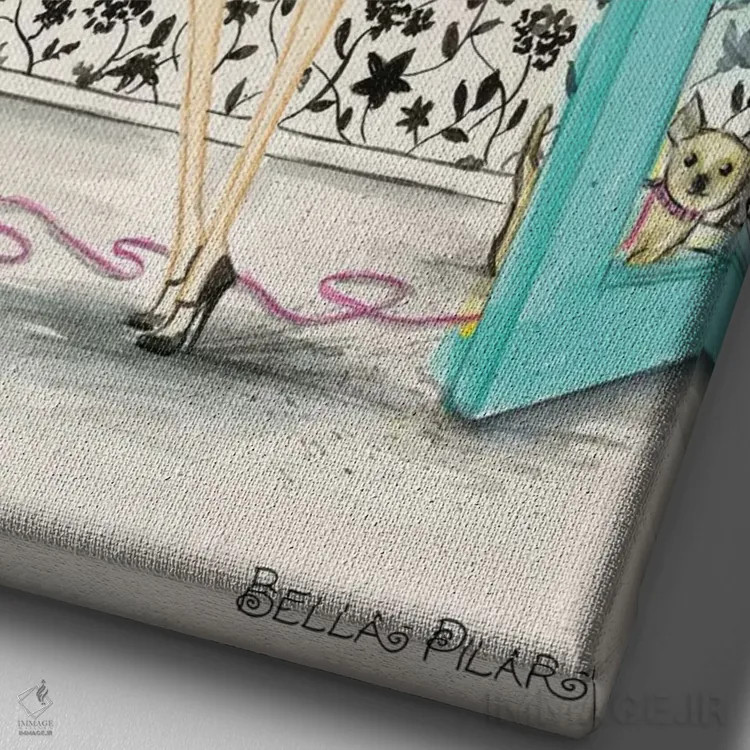 تابلو دروازه پناهگاه لوکس اثر بلا پیلار - نمای نزدیک بافت بوم