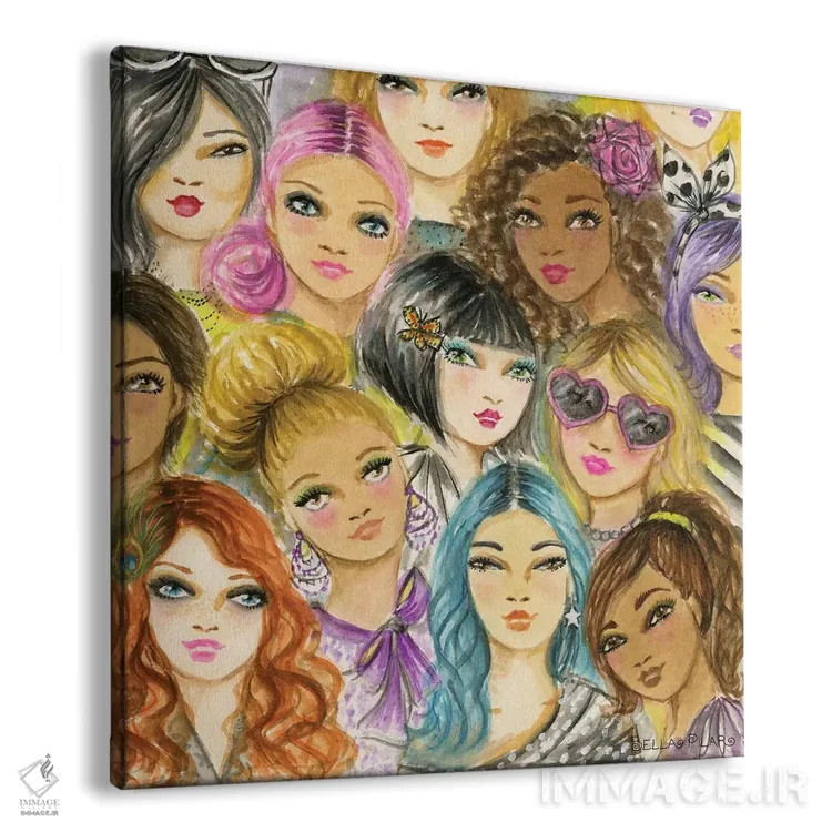 تابلو زنان جسور و درخشان اثر بلا پیلار - نمای پرسپکتیو محصول