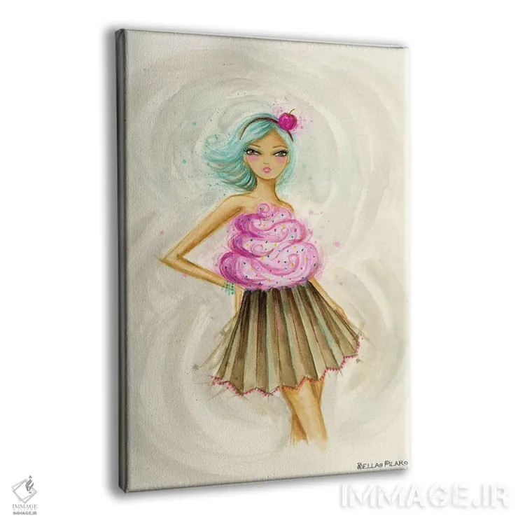 تابلو پیراهن کاپکیکی اثر بلا پیلار - نمای پرسپکتیو محصول