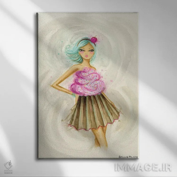 تابلو پیراهن کاپکیکی اثر بلا پیلار - نمای روبهرو روی دیوار