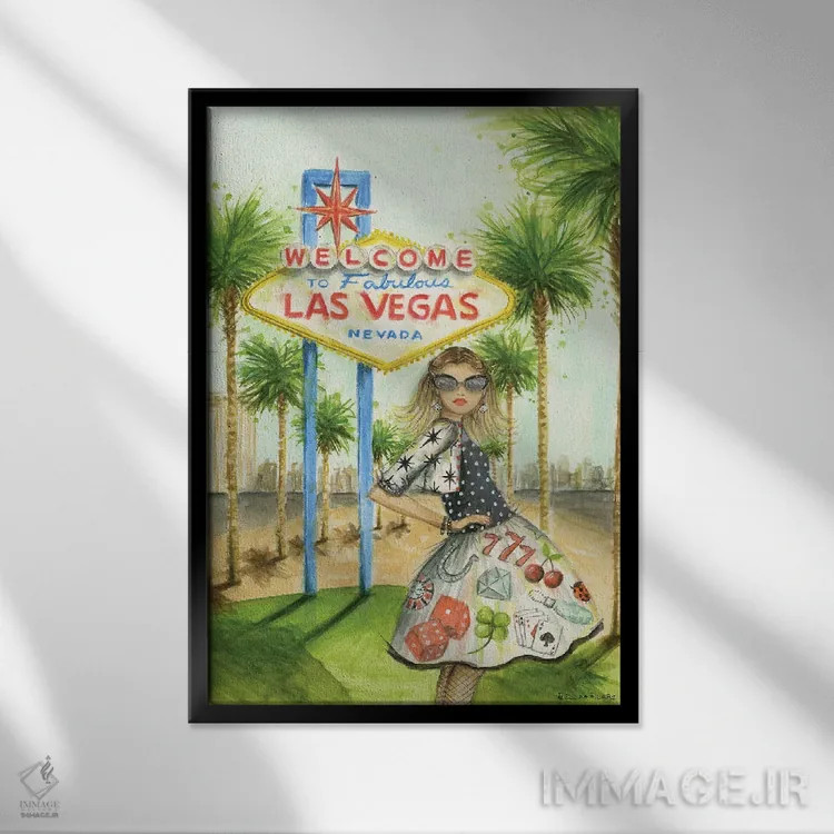 تابلو لوسیندای خوششانس اثر بلا پیلار - نمای قابدار مشکی