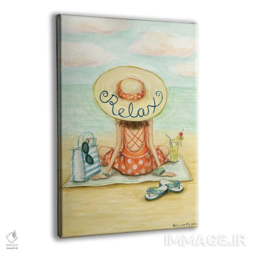 تابلو آرام باش، امروز روز ساحل است اثر بلا پیلار - نمای پرسپکتیو محصول