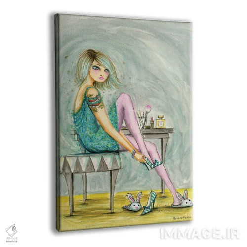 تابلو کفش پاشنه بلند، آخرین لمس استایل اثر بلا پیلار - نمای پرسپکتیو محصول