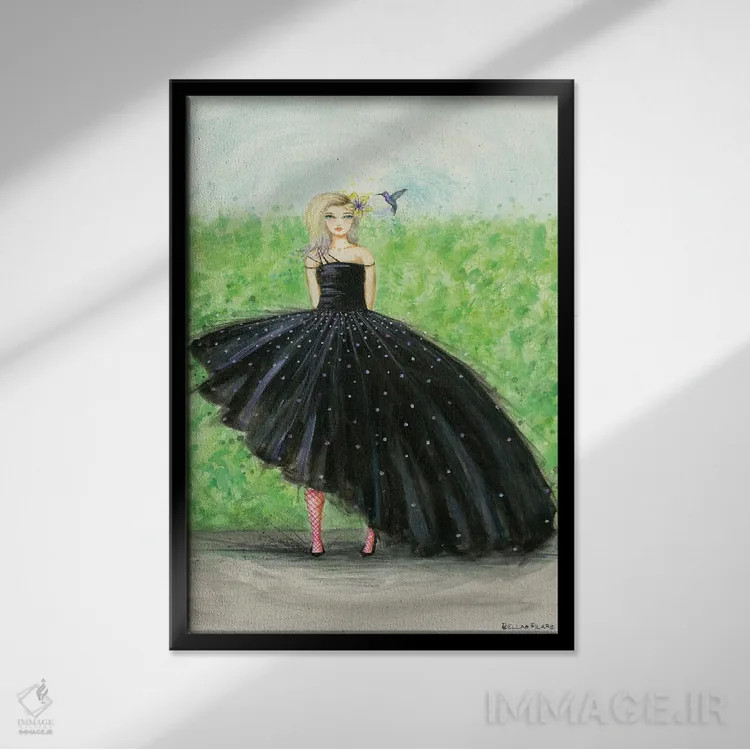 تابلو مهمانی روباز (فضای باز) اثر بلا پیلار - نمای قابدار مشکی