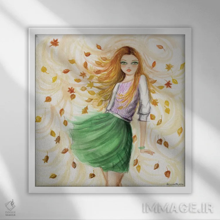 تابلو هوای مناسب پلیور اثر بلا پیلار - نمای قابدار سفید