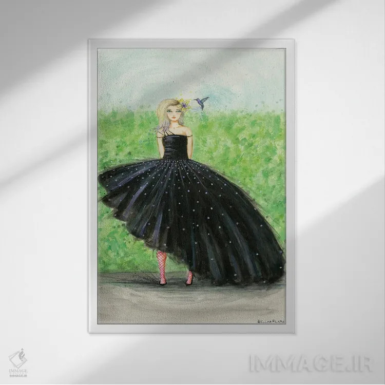 تابلو مهمانی روباز (فضای باز) اثر بلا پیلار - نمای قابدار سفید