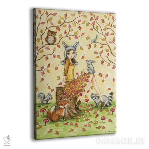 تابلو وینونا و دوستان جنگلیاش اثر بلا پیلار - نمای پرسپکتیو محصول