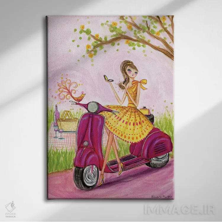 تابلو پیکنیک روستایی فرانسوی اثر بلا پیلار - نمای روبهرو روی دیوار