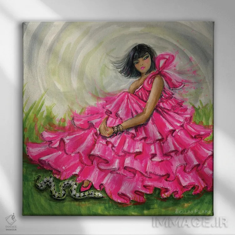 تابلو مار مخفی سیج اثر بلا پیلار - نمای روبهرو روی دیوار