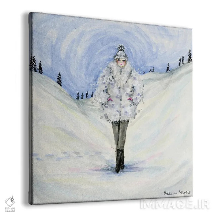 تابلو روز برفی اثر بلا پیلار - نمای پرسپکتیو محصول