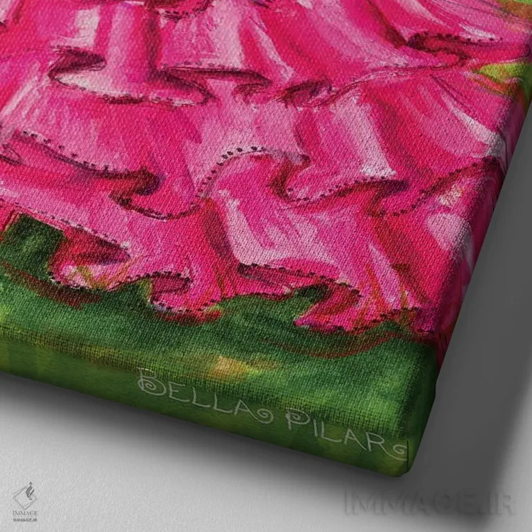 تابلو مار مخفی سیج اثر بلا پیلار - نمای نزدیک بافت بوم