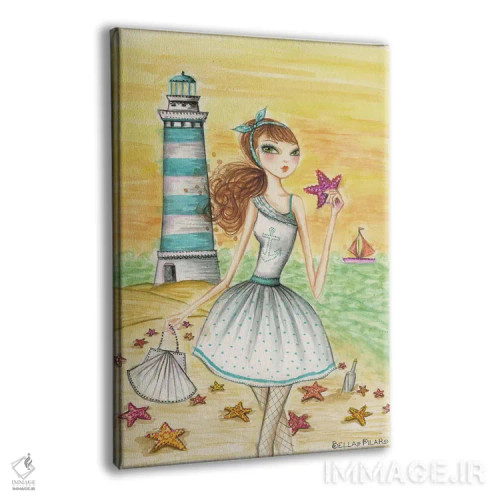تابلو سلام لولا کنار فانوس دریایی اثر بلا پیلار - نمای پرسپکتیو محصول