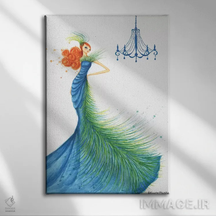 تابلو پر فشن خاص (کتور) اثر بلا پیلار - نمای روبهرو روی دیوار