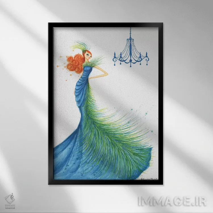 تابلو پر فشن خاص (کتور) اثر بلا پیلار - نمای قابدار مشکی