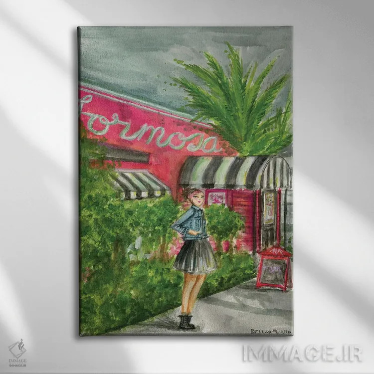 تابلو بلا در فروموزا (رستوران معروف) اثر بلا پیلار - نمای روبهرو روی دیوار