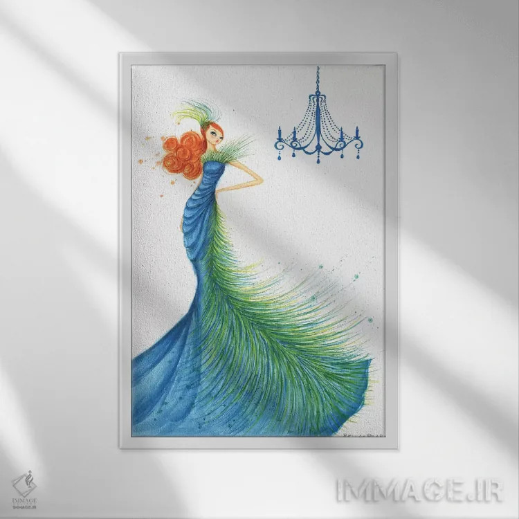 تابلو پر فشن خاص (کتور) اثر بلا پیلار - نمای قابدار سفید