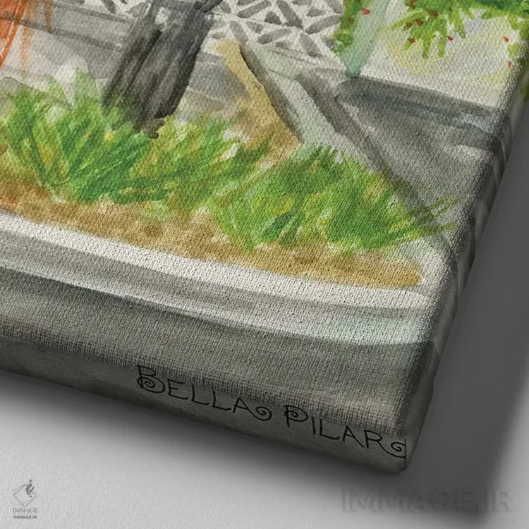 تابلو آیلا در شیکشک (رستوران آمریکایی) اثر بلا پیلار - نمای نزدیک بافت بوم