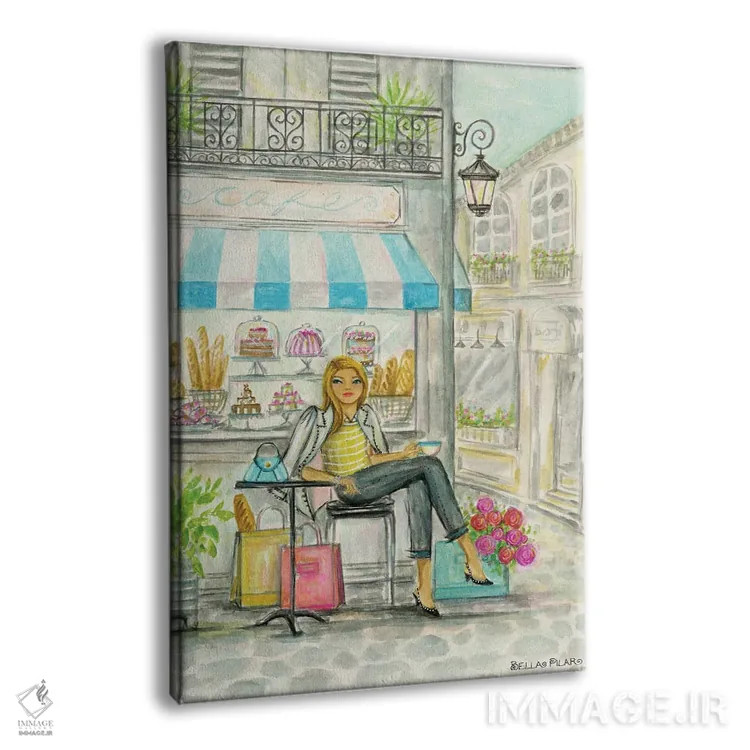 تابلو یک روز فرانسوی بینقص اثر بلا پیلار - نمای پرسپکتیو محصول