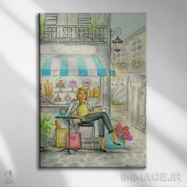 تابلو یک روز فرانسوی بینقص اثر بلا پیلار - نمای روبهرو روی دیوار