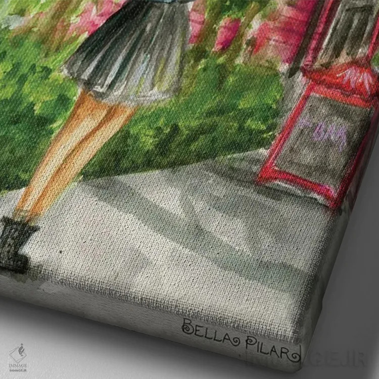 تابلو بلا در فروموزا (رستوران معروف) اثر بلا پیلار - نمای نزدیک بافت بوم