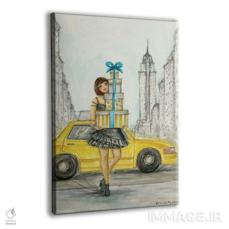 تابلو یک روز نیویورکی بینقص اثر بلا پیلار - نمای پرسپکتیو محصول