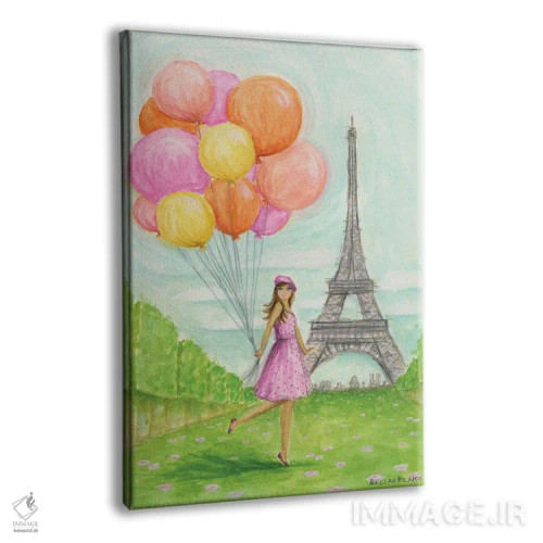 تابلو یک روز پاریسی بینقص اثر بلا پیلار - نمای پرسپکتیو محصول