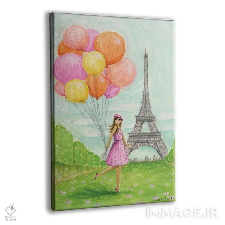 تابلو یک روز پاریسی بینقص اثر بلا پیلار - نمای پرسپکتیو محصول