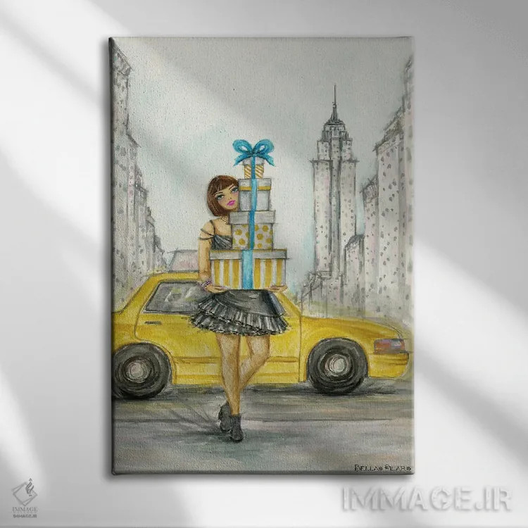 تابلو یک روز نیویورکی بینقص اثر بلا پیلار - نمای روبهرو روی دیوار