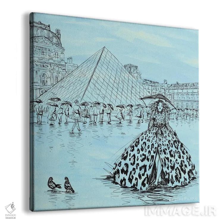 تابلو آلین در لوور به رنگ آبی اثر بلا پیلار - نمای پرسپکتیو محصول