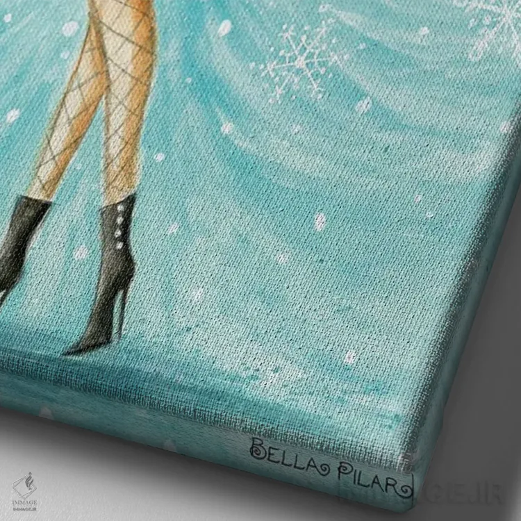 تابلو دانهٔ برف خیرهکنندهٔ بلیث اثر بلا پیلار - نمای نزدیک بافت بوم