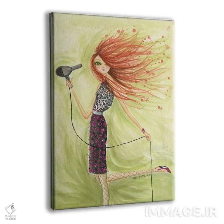 تابلو سشوار زدن اثر بلا پیلار - نمای پرسپکتیو محصول