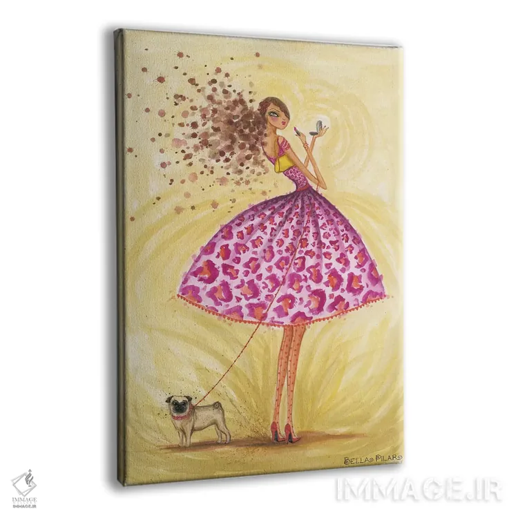 تابلو بوسهزدنی اثر بلا پیلار - نمای پرسپکتیو محصول