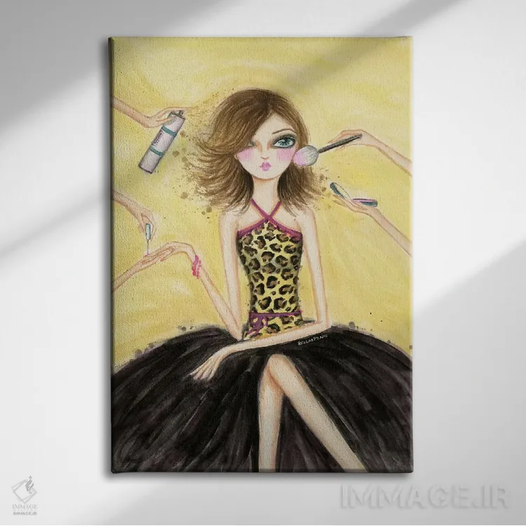 تابلو به خودت برس اثر بلا پیلار - نمای روبهرو روی دیوار