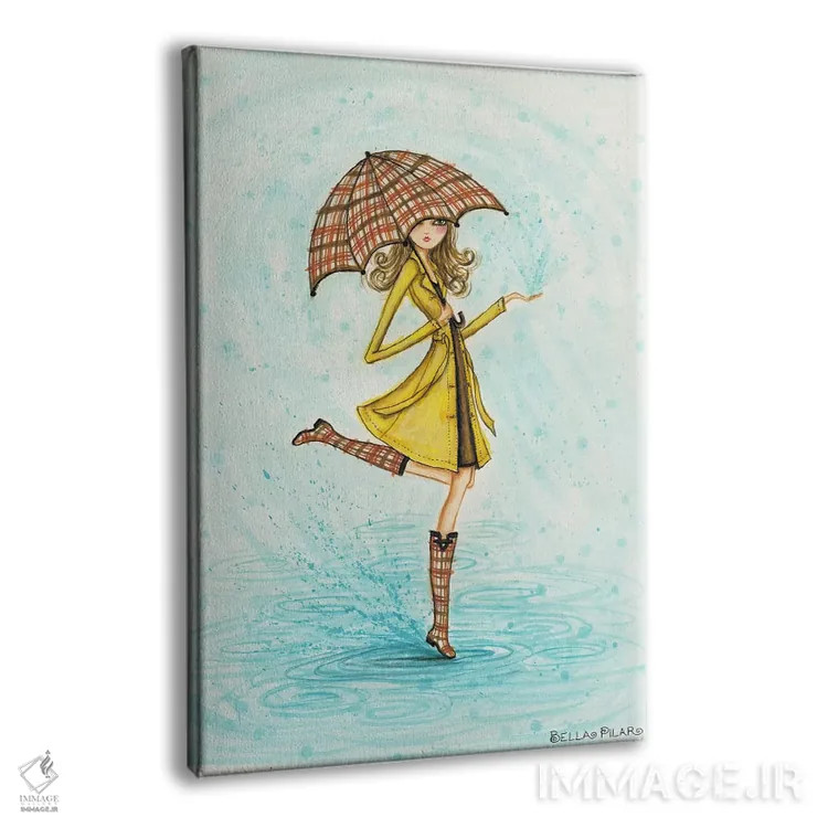 تابلو قطرههای باران اثر بلا پیلار - نمای پرسپکتیو محصول